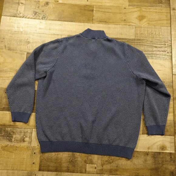 Vineyard Vines 1/4 Zip Pullover Sweater Men's XXL Blue Dot Knit Cotton Blend - Picture 9 of 11